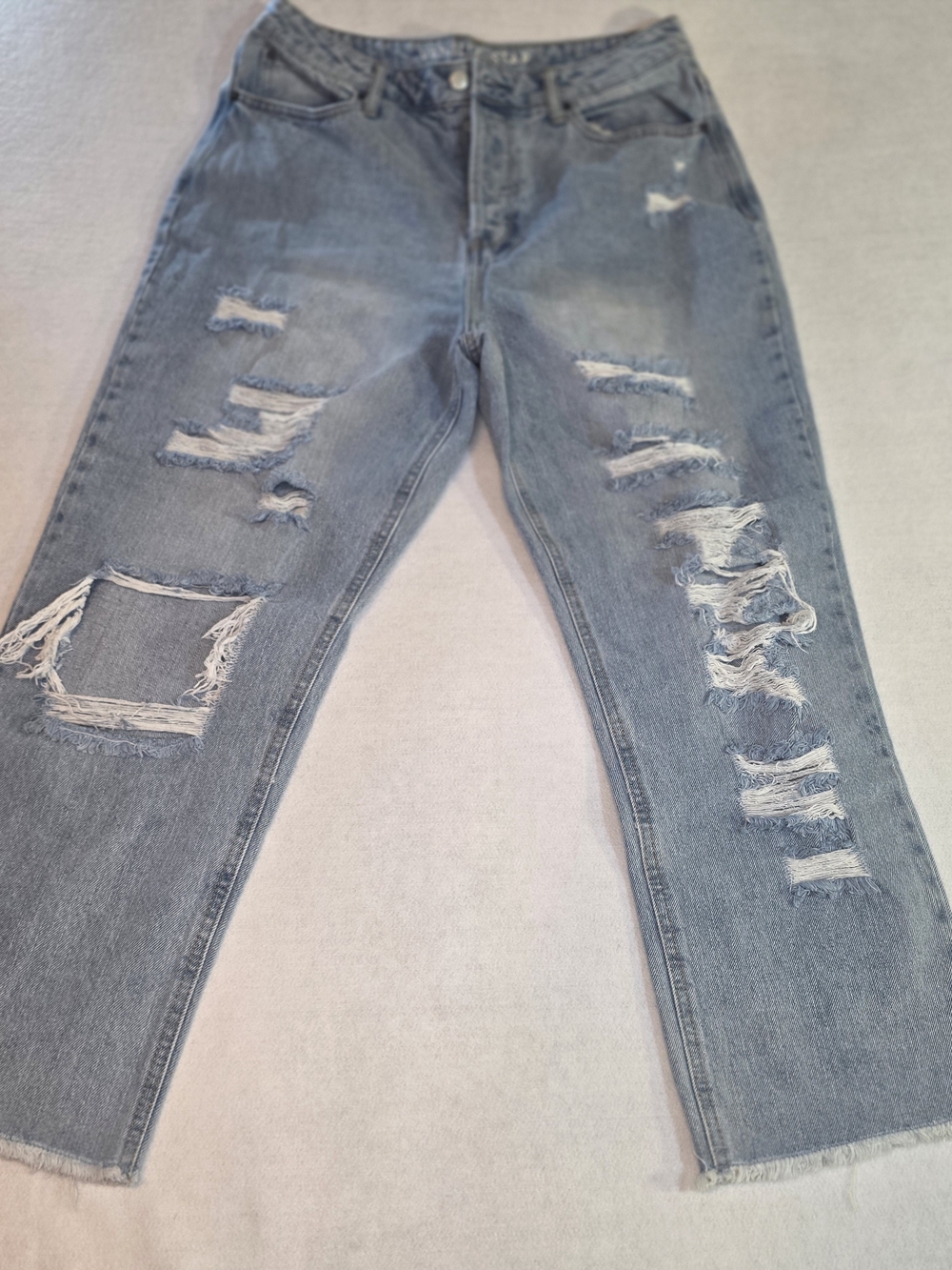 Vanilla Star Light Blue 90s Boyfriend Ripped Jeans